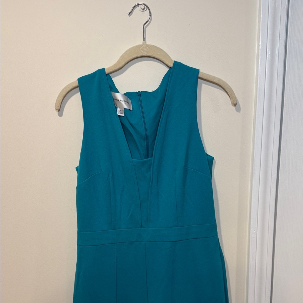 Donna Morgan Teal Midi Dress